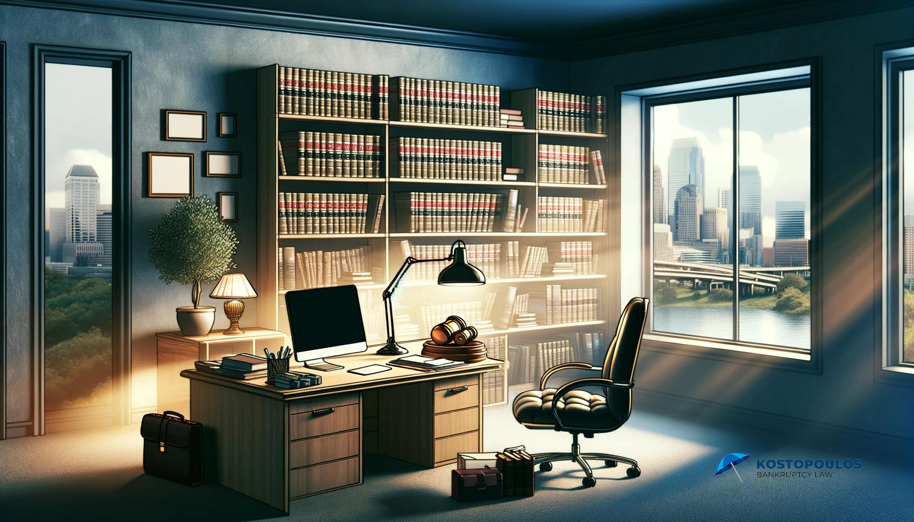 A tranquil office setting showcasing an organized desk and a welcoming atmosphere, symbolizing the guidance provided by bankruptcy attorneys.