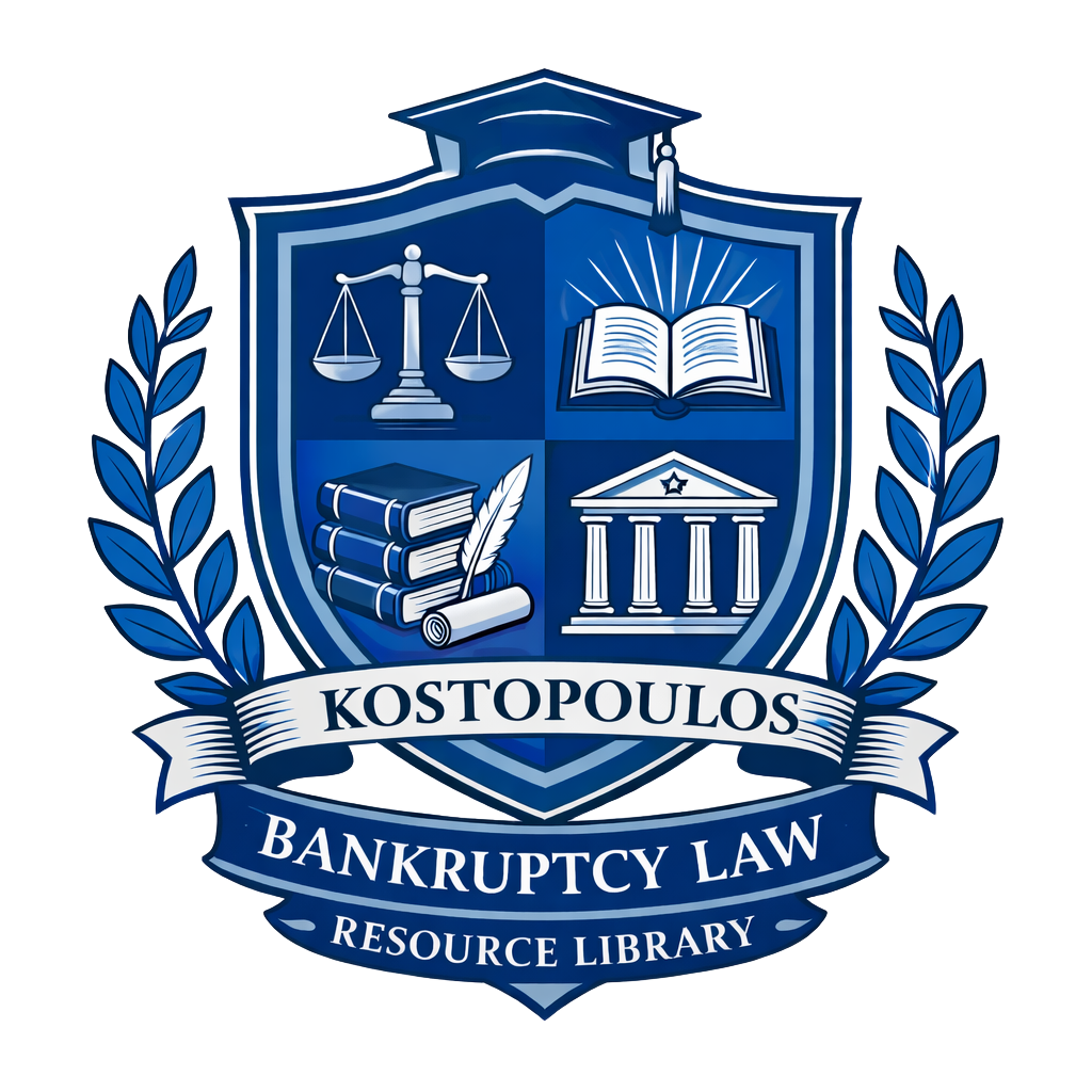 Kostopoulos Law Firm Learning Center Crest